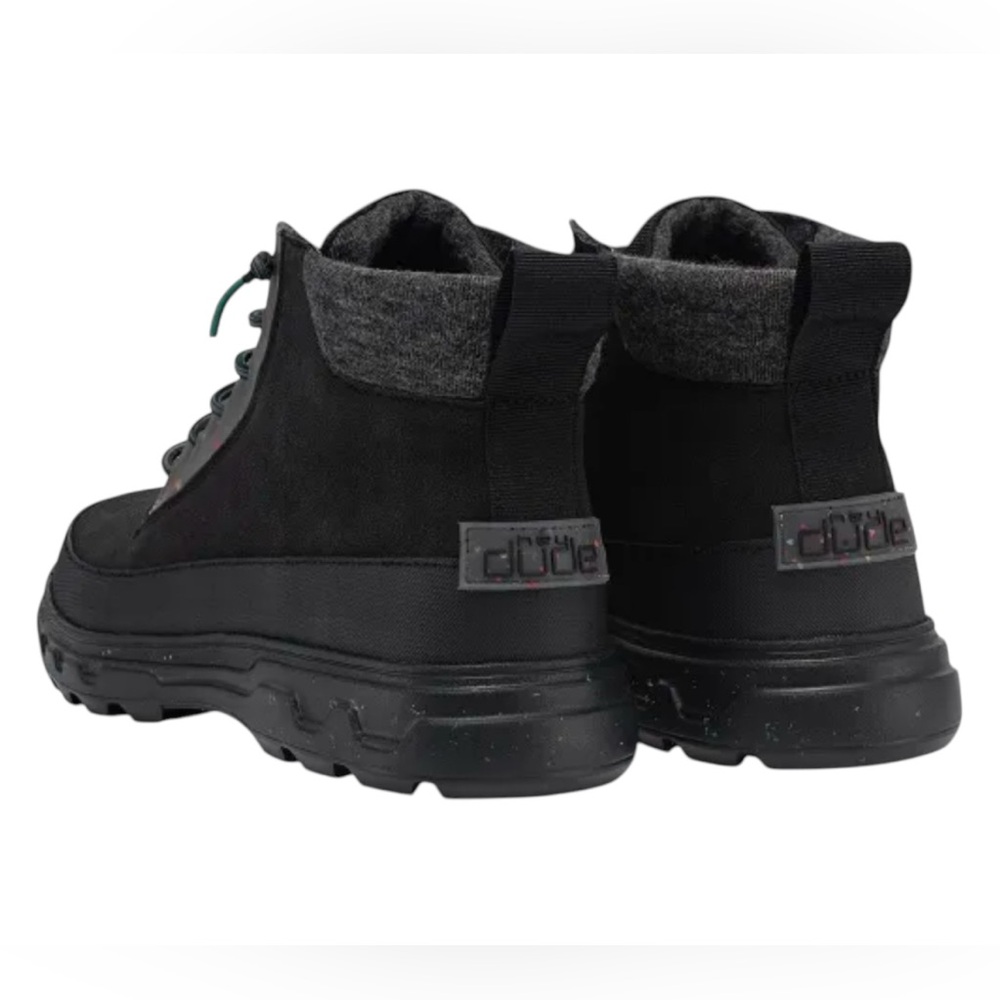 Hey Dude Black and Gray Men's Mid Ankle Lace Up Boots Size 13 NWOB - Picture 4 of 4